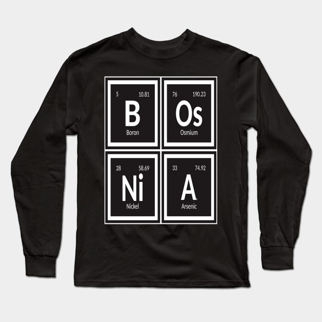 Bosnia Elements Long Sleeve T-Shirt by SupixIUM